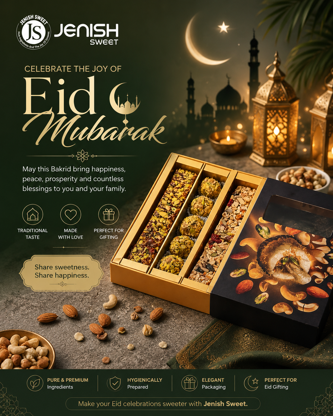 Celebrate Bakrid with Premium Sweet Gift Boxes from Jenish Sweet