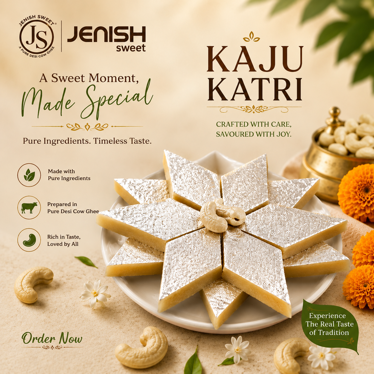 Kaju Katri – A Sweet Moment Made Special