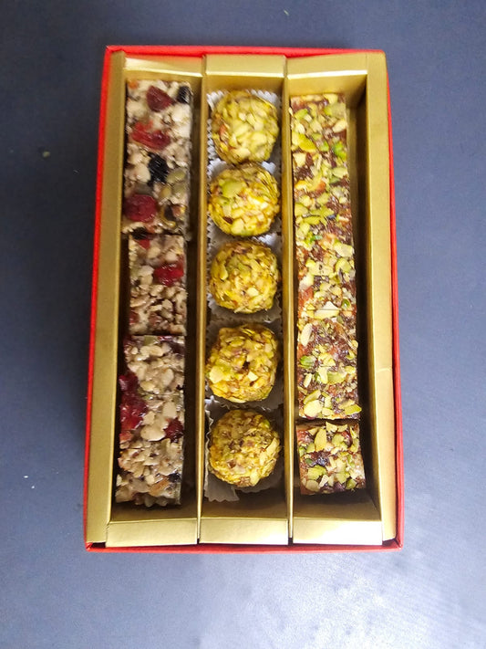 MIX SWEET  ( Dry Fruit Punch Dates, Dry Fruit PISTA LADDU, and Nutritional Punch)
